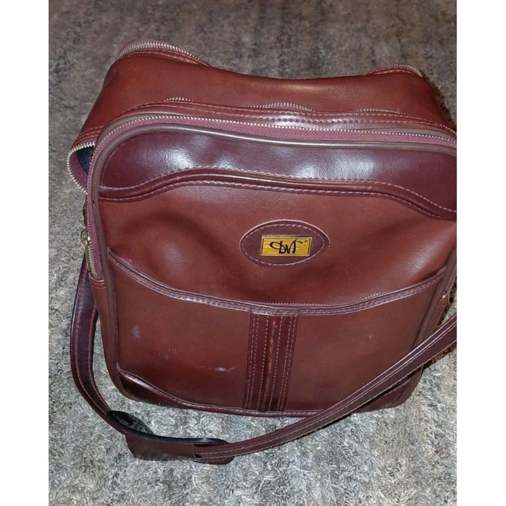 Diane VonFurstenberg DVF vintage brown leather travel suitcase shoulder bag Used